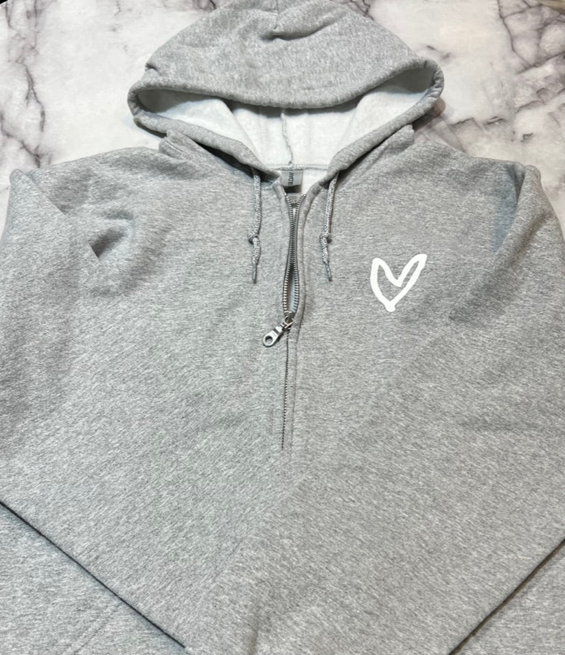 Zippered Hoodie Sweatshirt