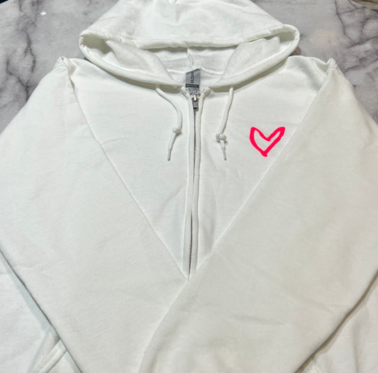 Zippered Hoodie Sweatshirt